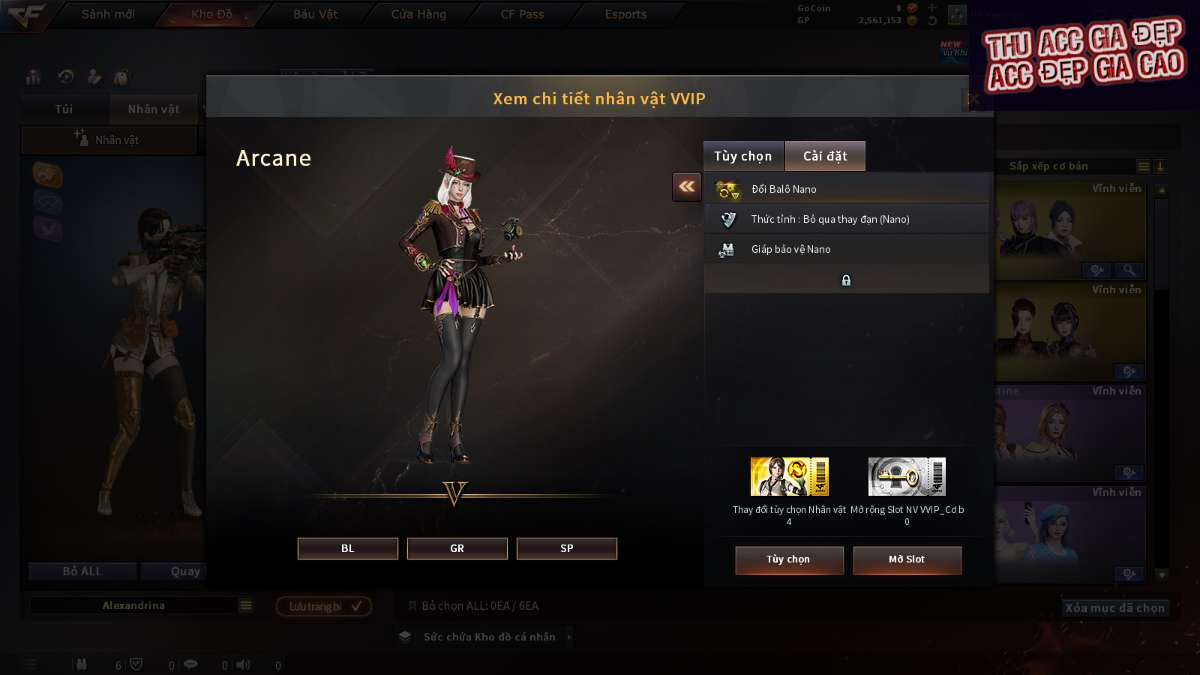 shop acc cf uy tin gia re